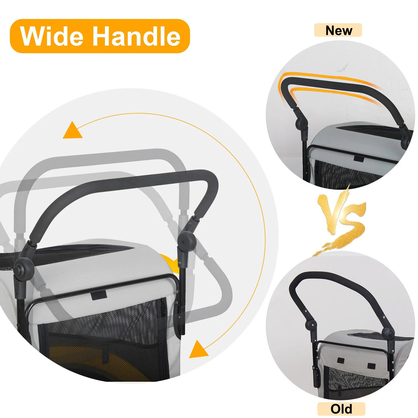 Folding Pet Stroller for Big and Small Dogs