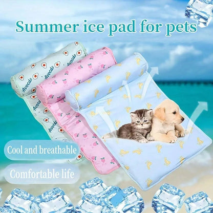 Comfy Pet Cooling Pad with Headrest | Breathable Washable