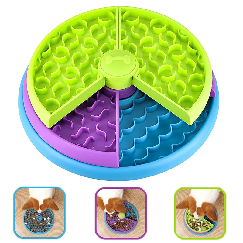 Interactive Slow Feed Dog Bowl for Fun Healthy Meals