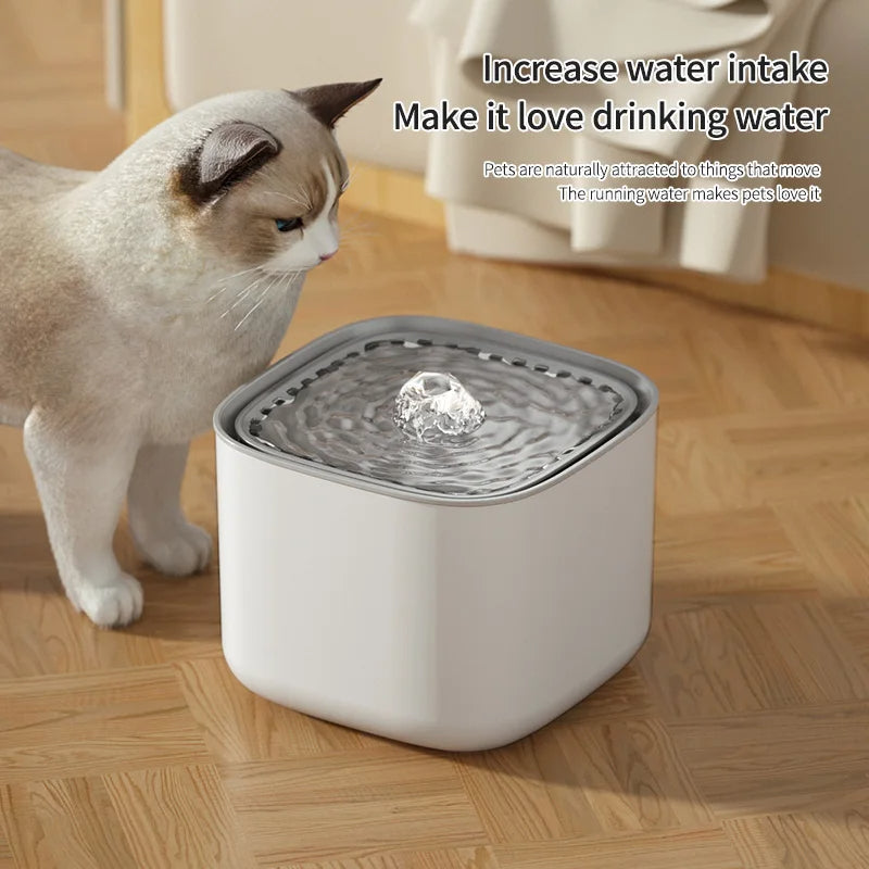 Quiet Pet Water Dispenser with USB Charging