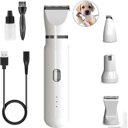 Quiet Pet Grooming Kit with Rechargeable Trimmer