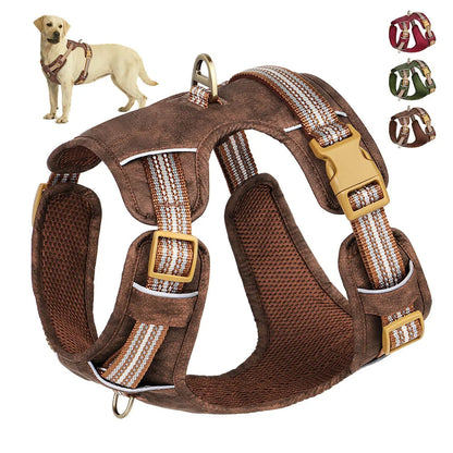 Safe & Adjustable Pet Harness with Reflective Belts
