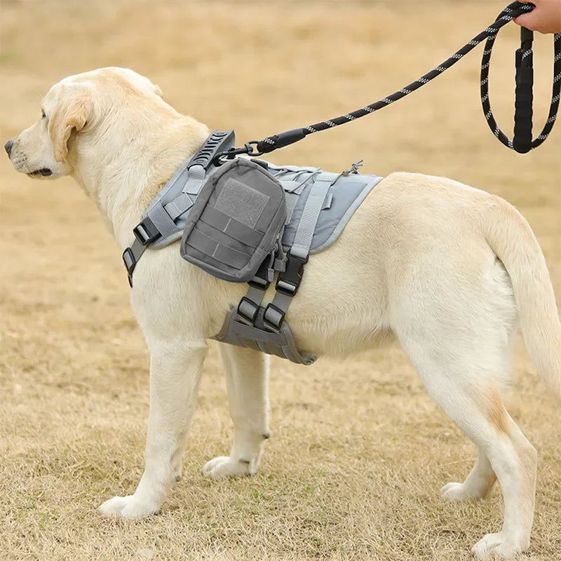 Durable Outdoor Dog Vest with Handle for Large Breeds