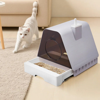 Easy Clean Hidden Cat Litter Box with Accessories