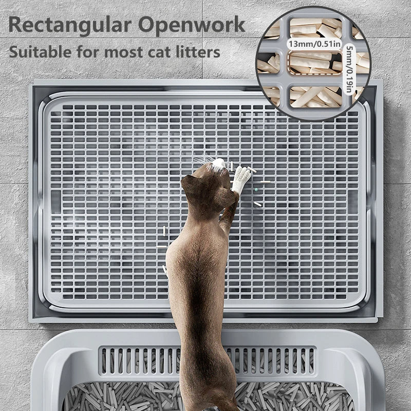 Pet Litter Box Mess Catcher Mat