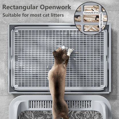 Pet Litter Box Mess Catcher Mat
