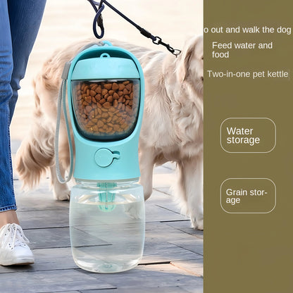 Travel Dog Water Bottle & Food Bowl Container