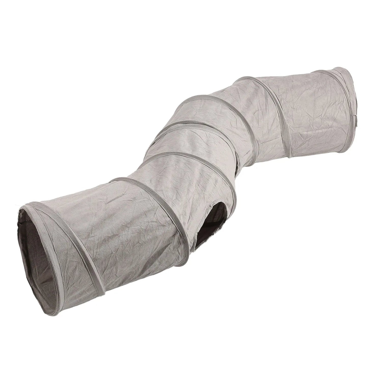 Collapsible Cat Play Tunnel with Crinkly Fabric
