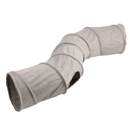 Collapsible Cat Play Tunnel with Crinkly Fabric