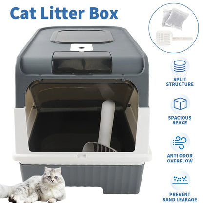 Hidden Cat Litter Box with Easy Clean Tray