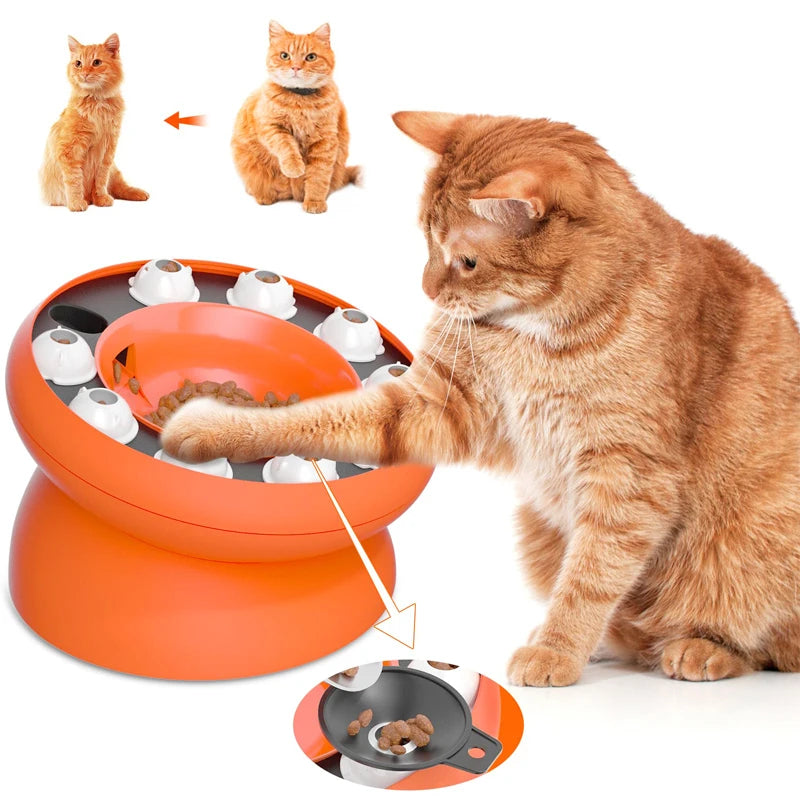 Interactive Cat Food Puzzle Toy for Healthy Weight Management