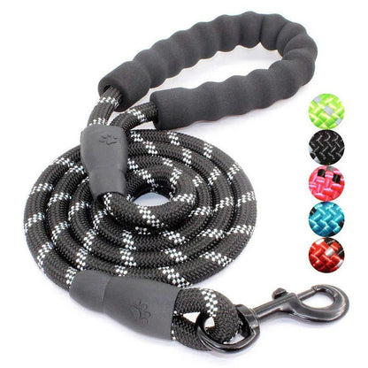 Durable Pet Leash with Padded Grip & Hi-Vis Rope