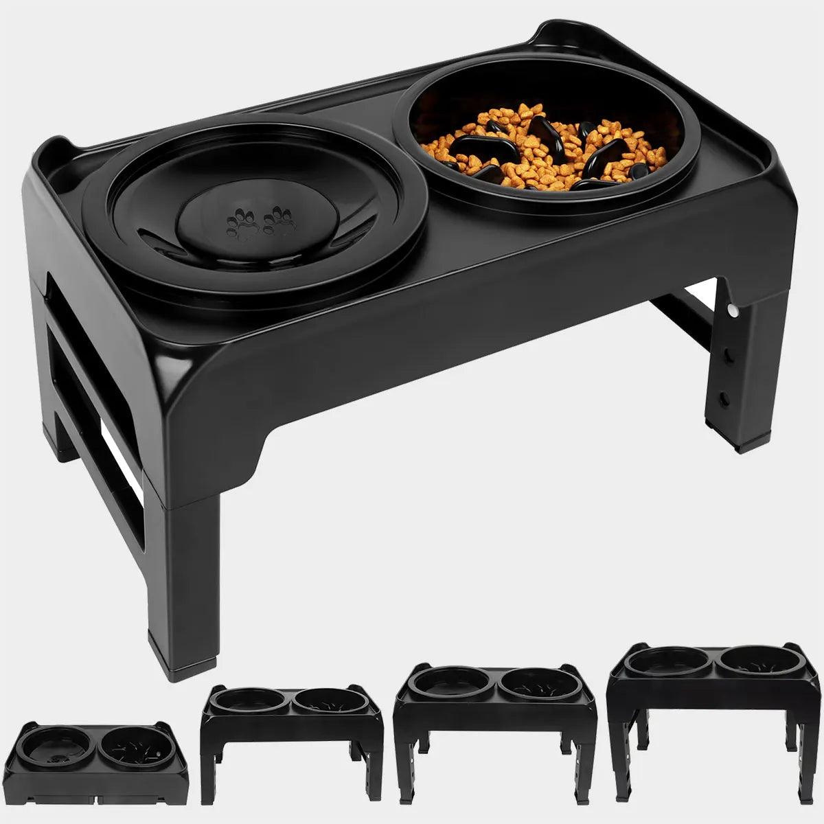Elevated Dog Feeder with Anti-Gulping Dog Food Bowls