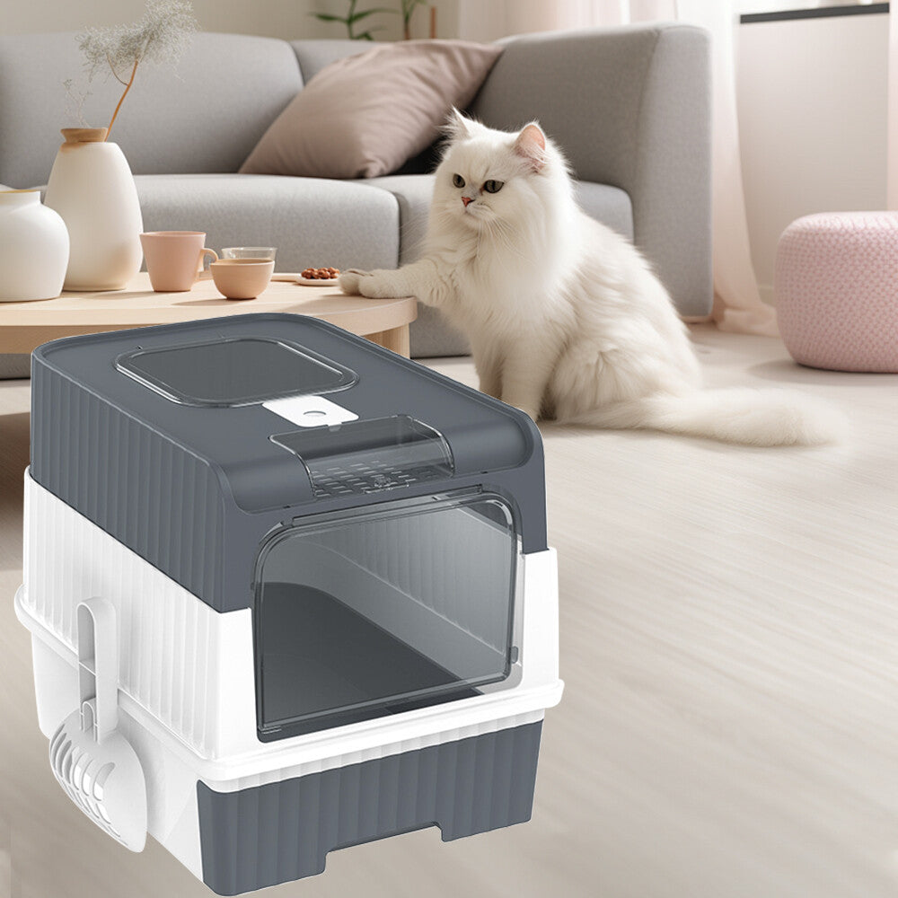 Extra Large Hooded Cat Litter Trays Fully Enclosed Anti-Splashing Cat Litter Box