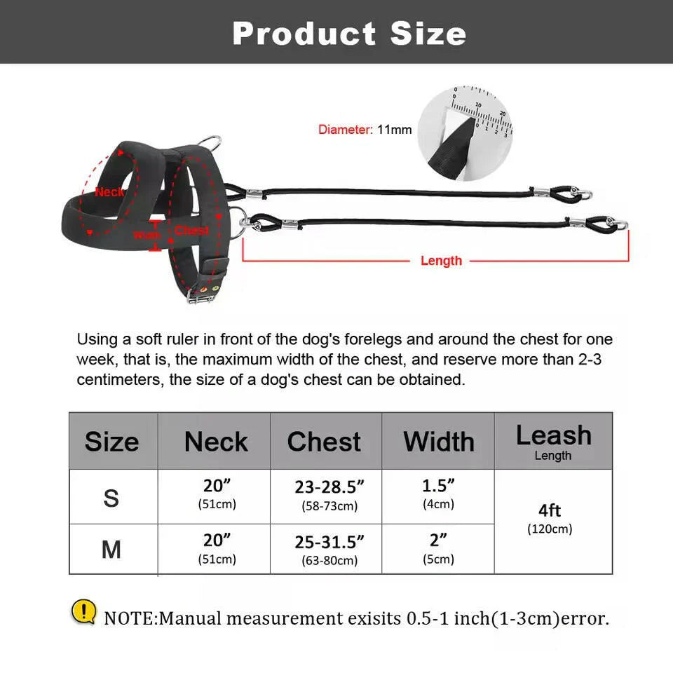 Tough Dog Pulling Harness with Padded Support