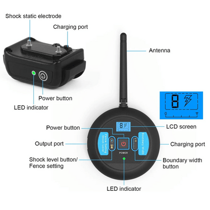 Long Range Wireless Pet Containment Training Collar
