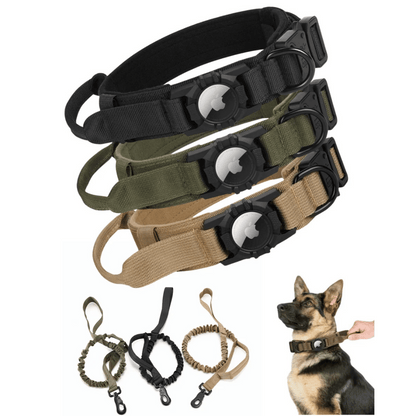 Durable Outdoor Pet AirTag Collar & Leash Set