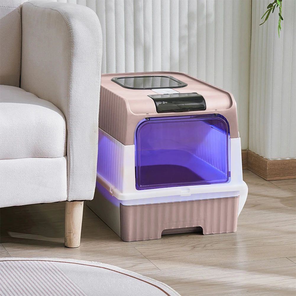 Odor Control Cat Litter Box with Easy Clean Tray