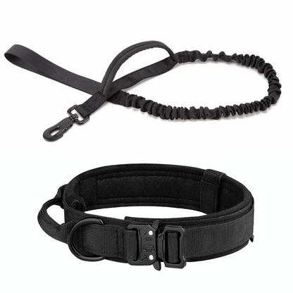 Strong Tactical Dog Collar and Leash Set for Big Dogs