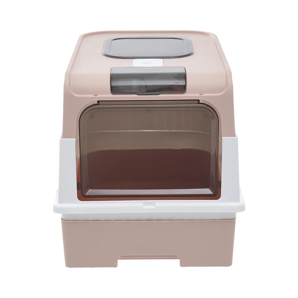 Odor Control Cat Litter Box with Easy Clean Tray