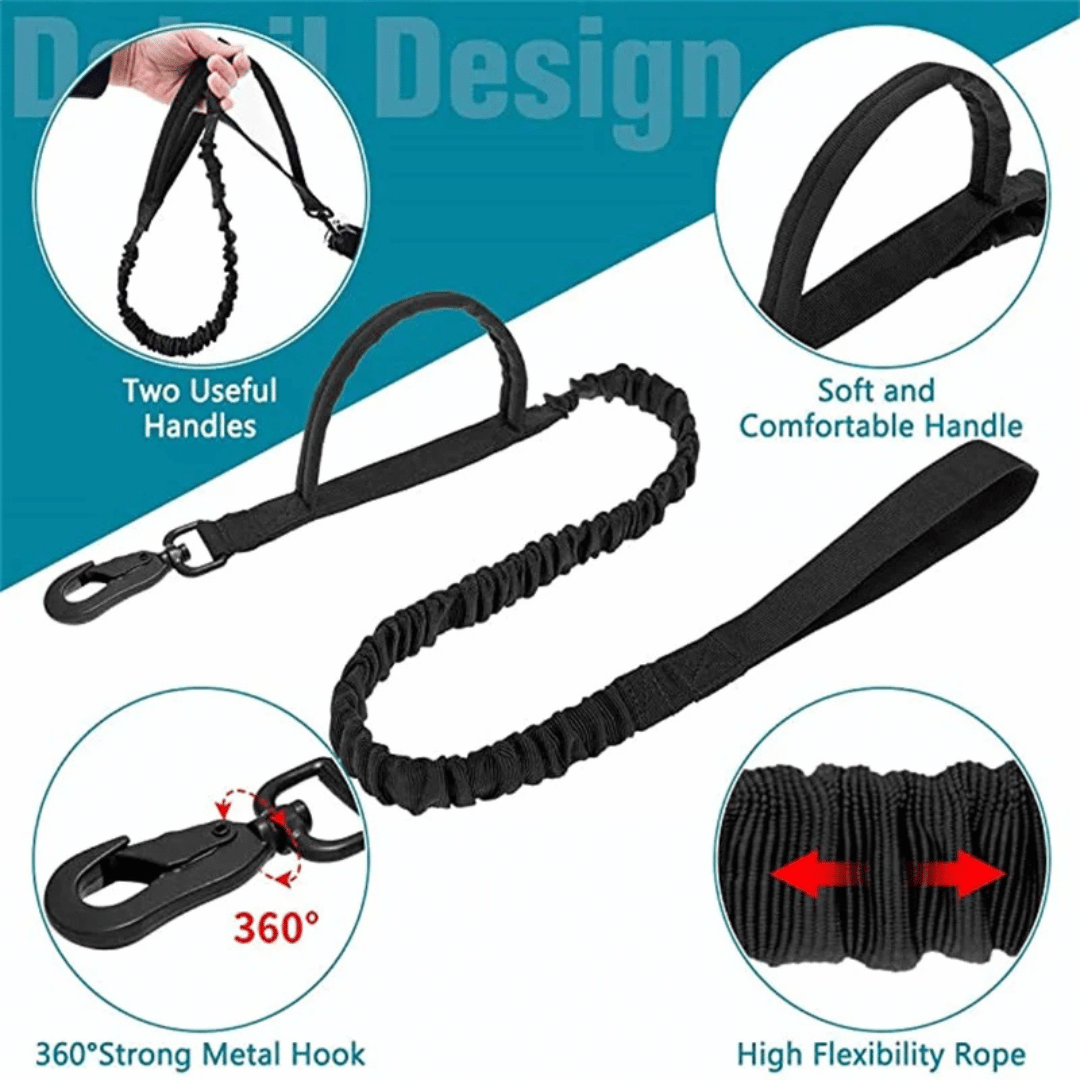 Strong Tactical Dog Collar and Leash Set for Big Dogs