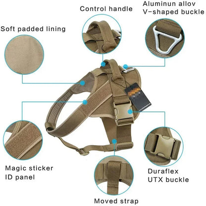 Comfortable Large Dog Harness with Padded Vest