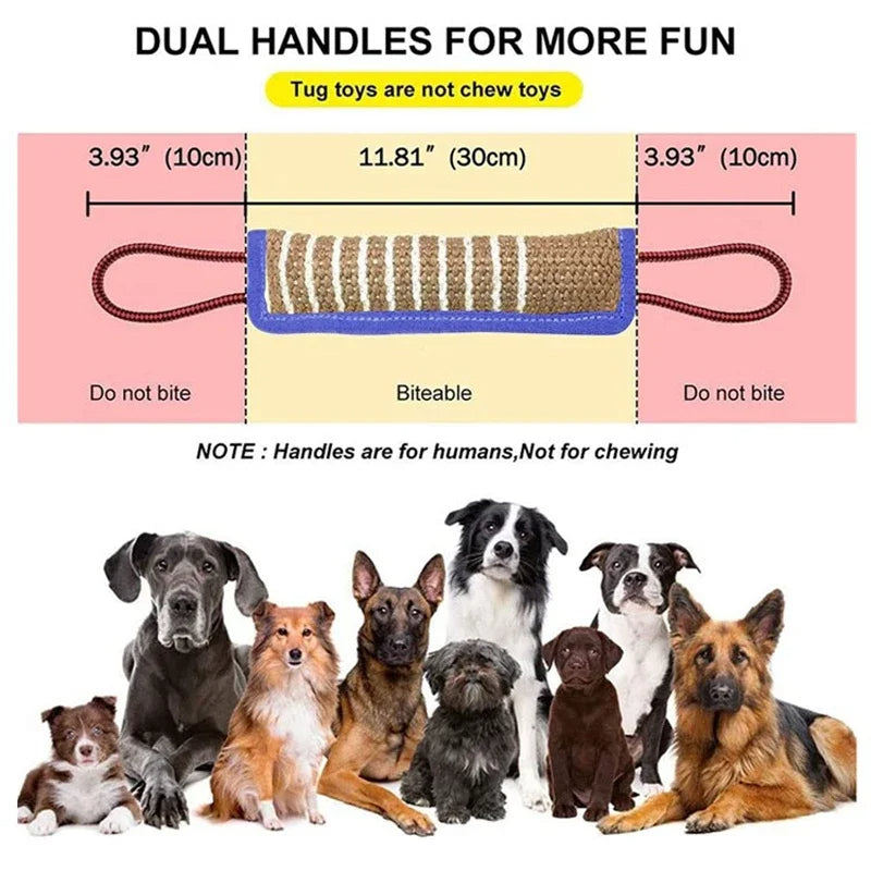 Durable Jute Bite Pillow for Dog Training