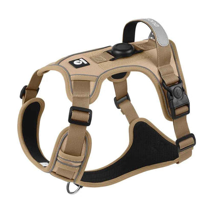 Durable Padded Dog Harness with Leash Clip and ID Holder