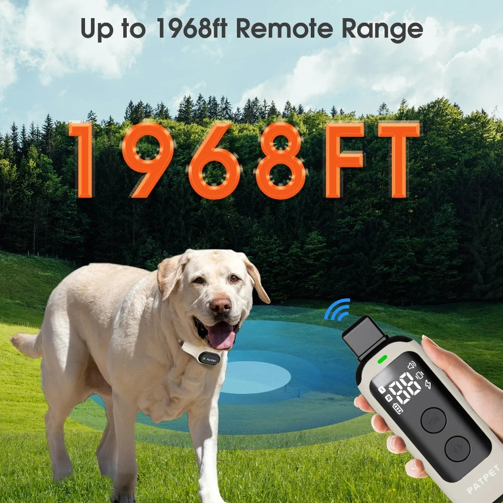 Waterproof Rechargeable Dog Trainer Collar with Remote