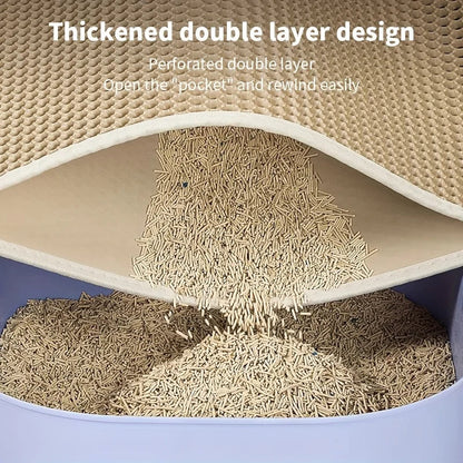 Easy Clean Cat Litter Mat with Waterproof Layer