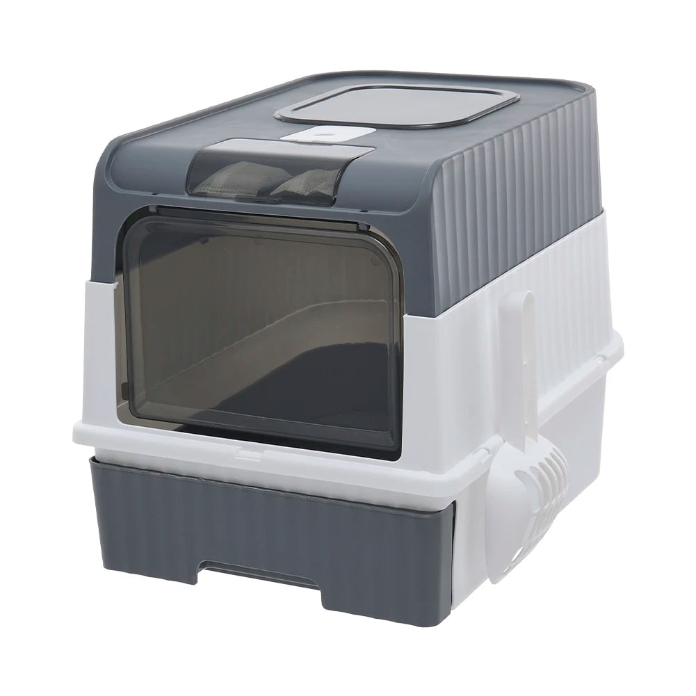 Odor Control Cat Litter Box with Easy Clean Tray