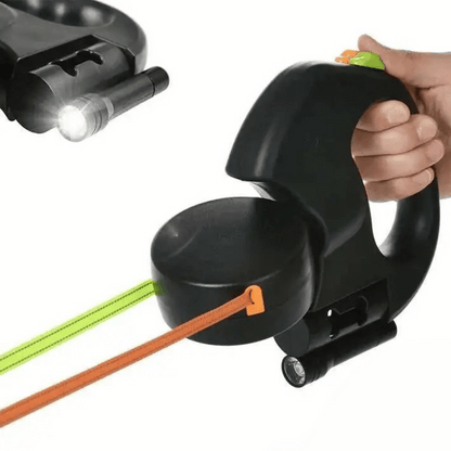 Long Adjustable Pet Leash with Light & Tangle Free Clip