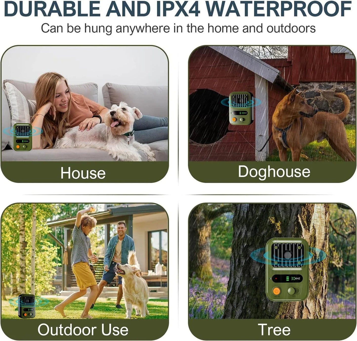 Portable Dog Bark Stopper Device Rechargeable Outdoor Indoor