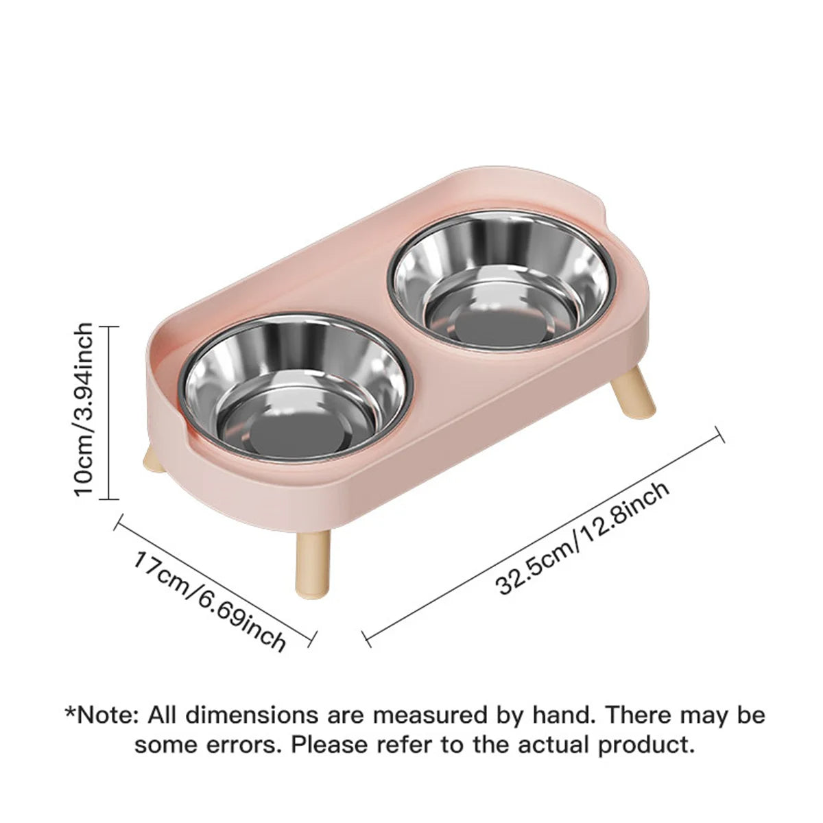 Elevated Stainless Steel Dual Dog Food Bowls