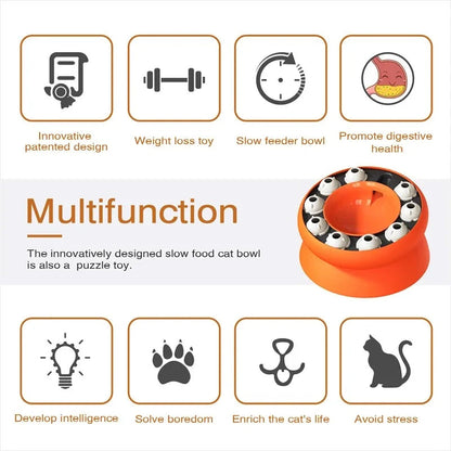 Interactive Cat Food Puzzle Toy for Healthy Weight Management
