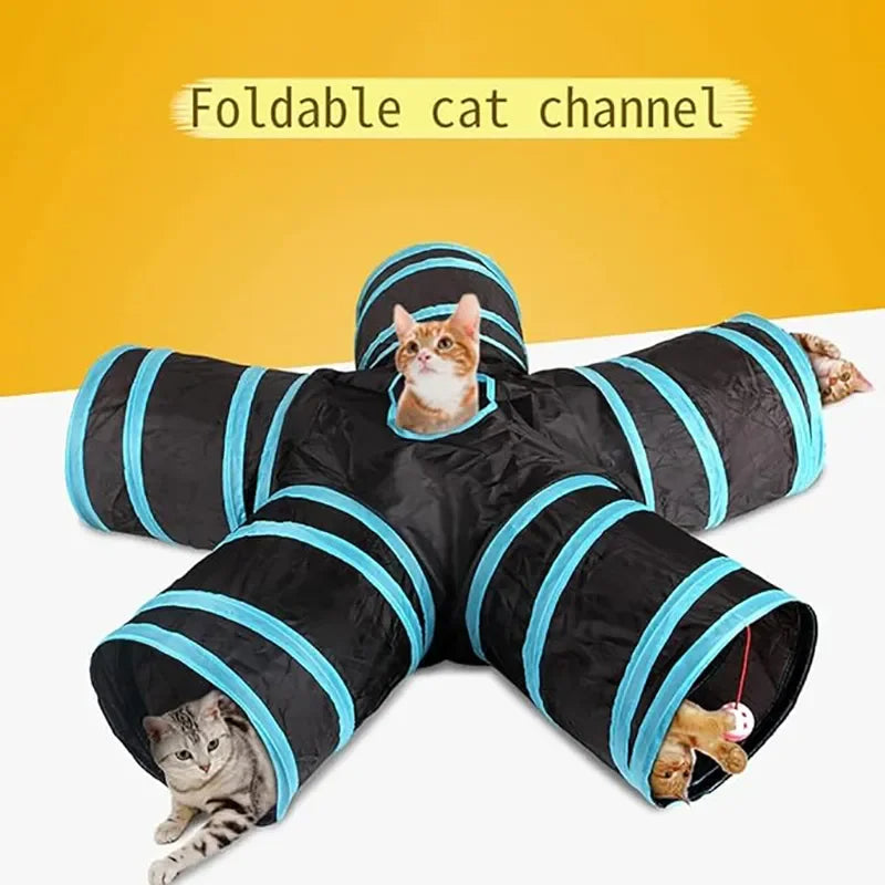 Fun Foldable Cat Tunnel Toy