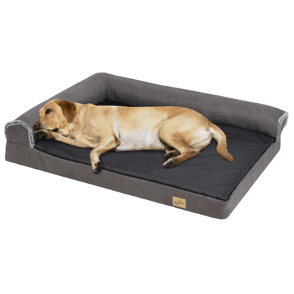 Large Comfort Dog Mattress | L-Shaped with Soft Fleece Cover