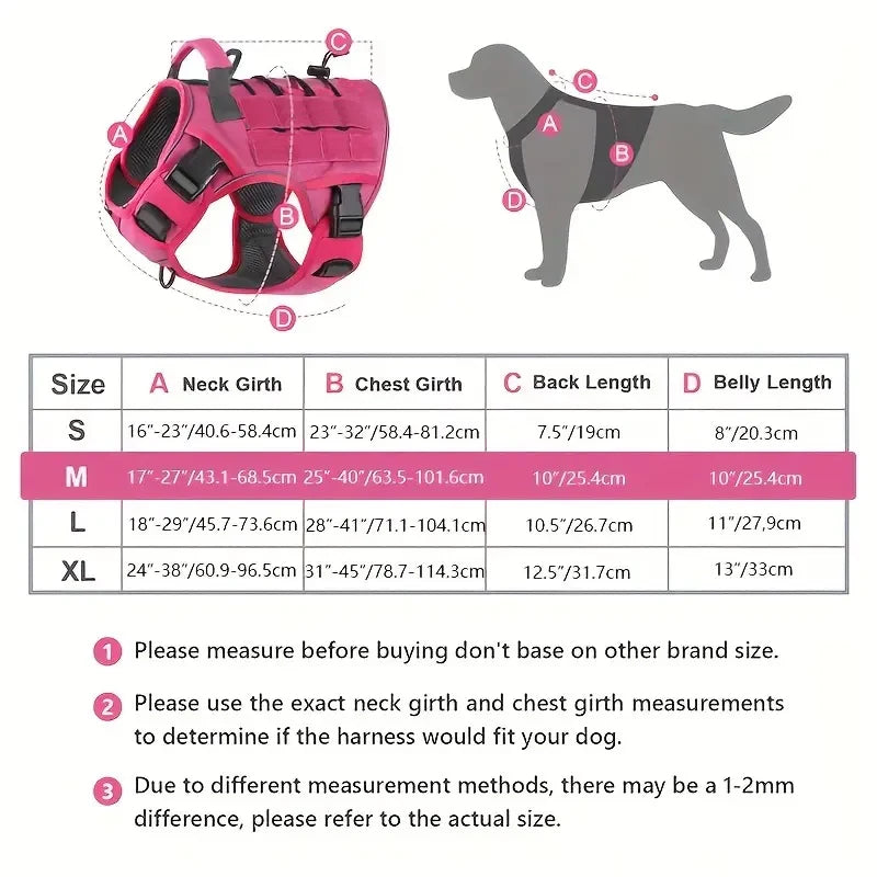Durable Dog Vest Harness with Handle & Anti-Pull Clip