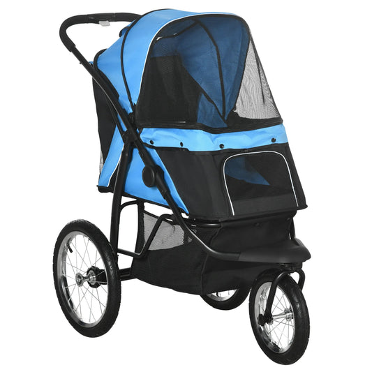 Pet Stroller with Big Wheels and Easy Fold Basket - LifyPet