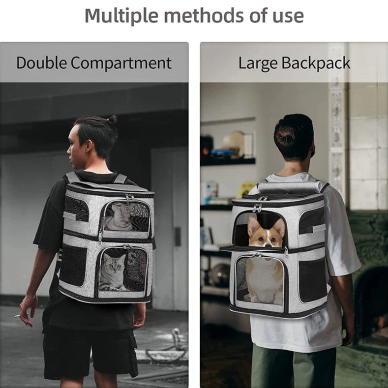 Breathable Pet Backpack for Cats and Small Dogs