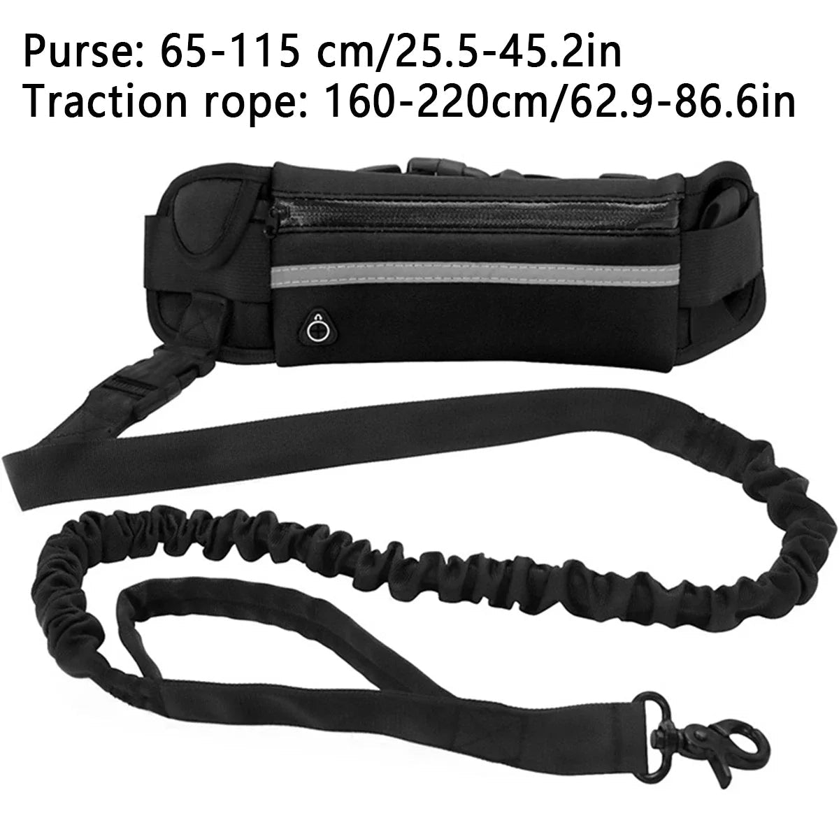 Hands-Free Running Belt with Phone Pocket & Water Bottle Holder