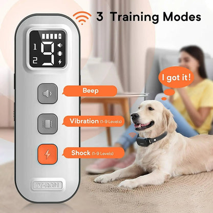 Long Range Dog Training Collar with Big Screen Remote
