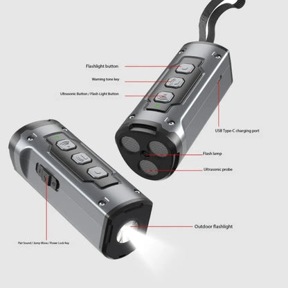 Portable Dog Trainer with Ultrasonic Sound and Flashing Light