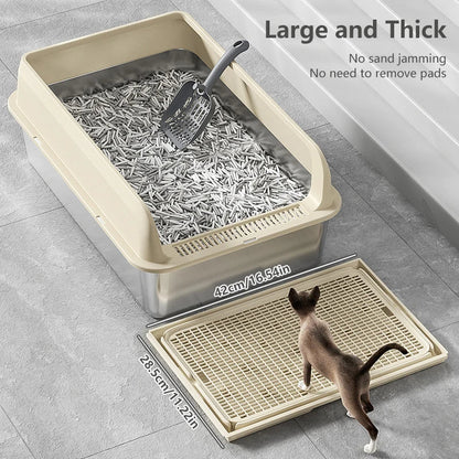 Pet Litter Box Mess Catcher Mat