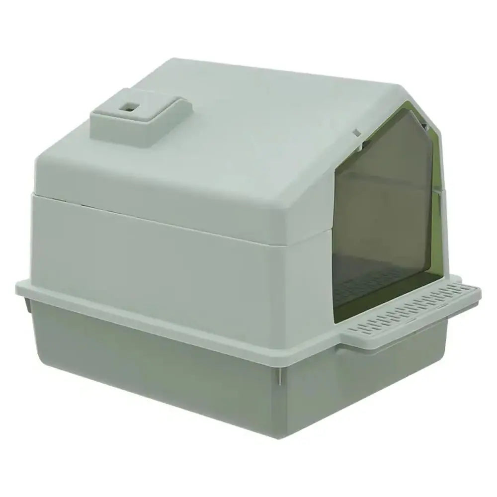 Easy Clean Covered Cat Litter Box with Scoop Included
