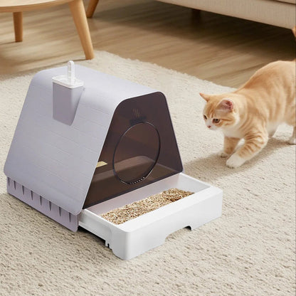 Easy Clean Hidden Cat Litter Box with Accessories