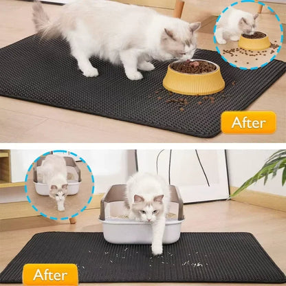 Easy Clean Cat Litter Mat with Waterproof Layer