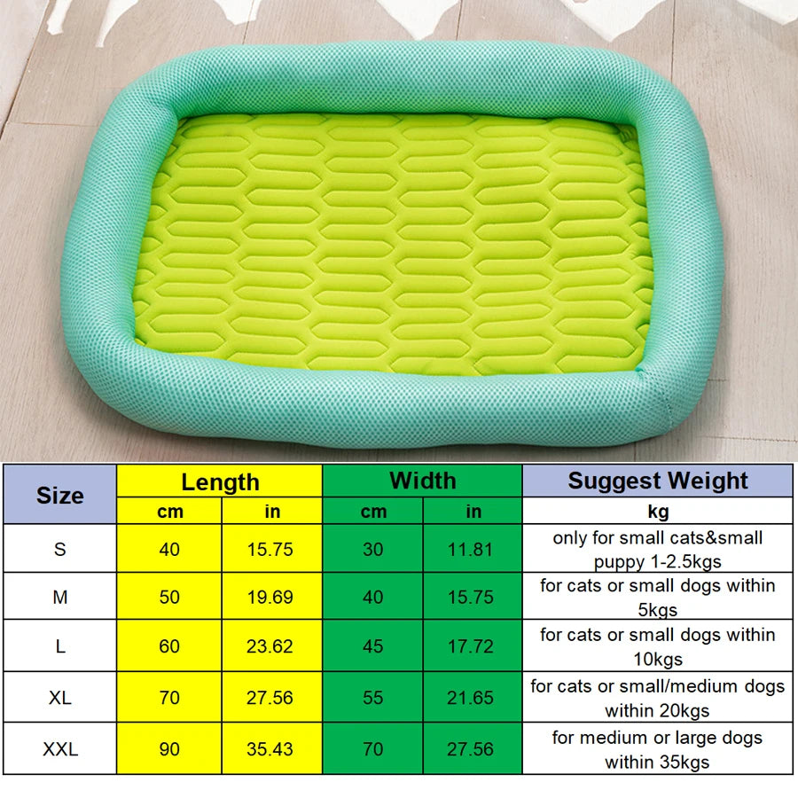 Breathable Dog Cooling Mat with Mesh Support