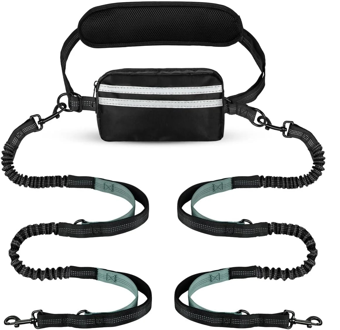 Easy Walk Dog Leash with Adjustable Bungee and Pocket