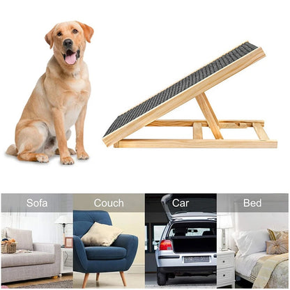 Adjustable Heights Dog Pet Ramp Foldable Stairs Non-Slip Ramp for Car Bed Sofa